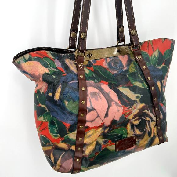 Patricia Nash women’s floral leather large  tote computer bag - Picture 3 of 16